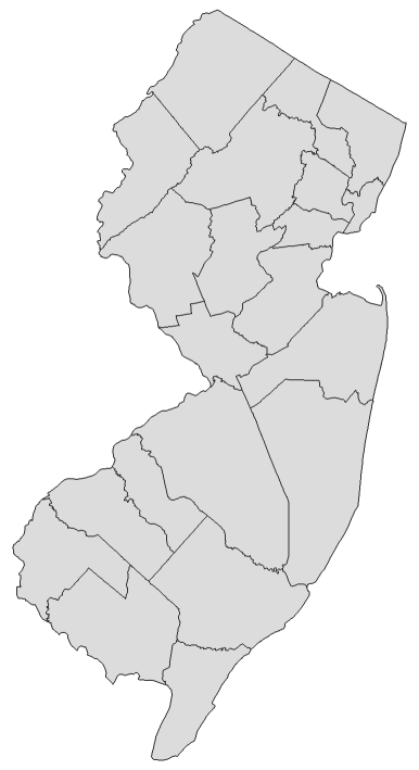 2024 Presidential Republican Primary - New Jersey Election County Map