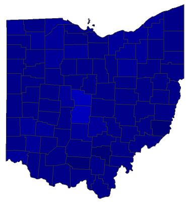 2024 Presidential Republican Primary - Ohio Election County Map