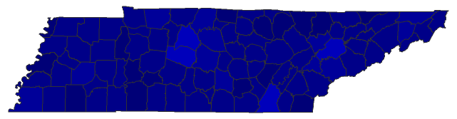 2024 Presidential Republican Primary - Tennessee Election County Map