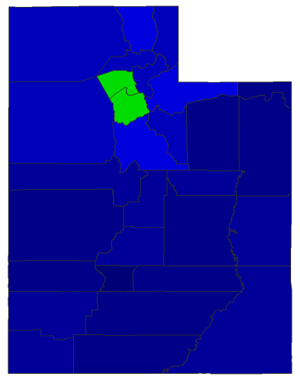 2024 Presidential Republican Caucus - Utah Election County Map
