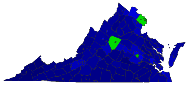 2024 Presidential Republican Primary - Virginia Election County Map