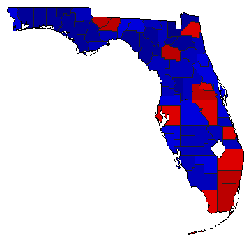 2018 Florida County Map of General Election Results for Senator