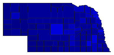 2014 Nebraska County Map of General Election Results for Senator