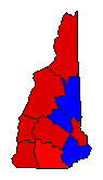2008 New Hampshire County Map of General Election Results for Senator