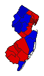 2002 New Jersey County Map of General Election Results for Senator