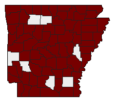 1990 Arkansas County Map of General Election Results for Senator