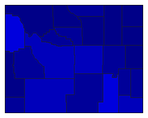 2014 Wyoming County Map of General Election Results for Senator