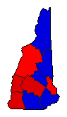 1992 New Hampshire County Map of General Election Results for Senator