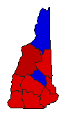 2022 New Hampshire County Map of General Election Results for Senator