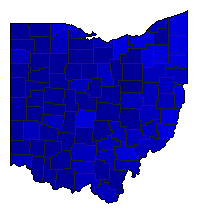 2004 Ohio County Map of General Election Results for Senator