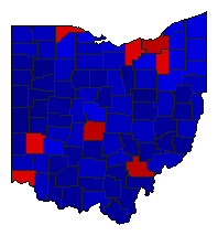 2022 Ohio County Map of General Election Results for Senator