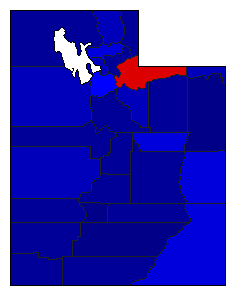 2010 Utah County Map of General Election Results for Senator