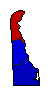 1801 Delaware County Map of General Election Results for Governor