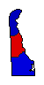 1976 Delaware County Map of General Election Results for Governor