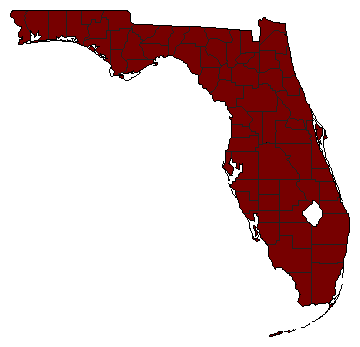 1952 Florida County Map of General Election Results for Senator