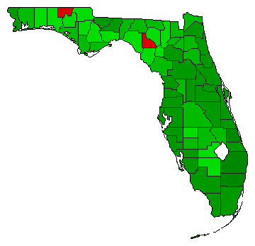 2014 Florida County Map of General Election Results for Initiative