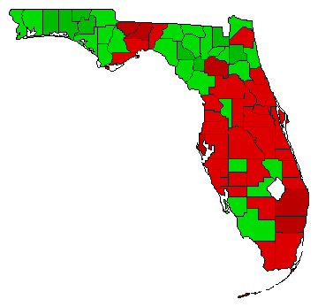 2012 Florida County Map of General Election Results for Initiative