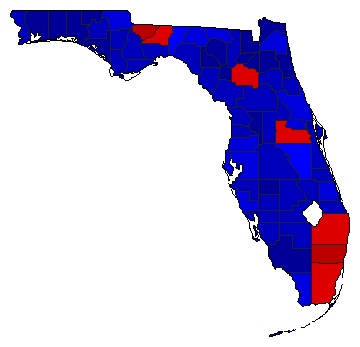 2014 Florida County Map of General Election Results for Attorney General