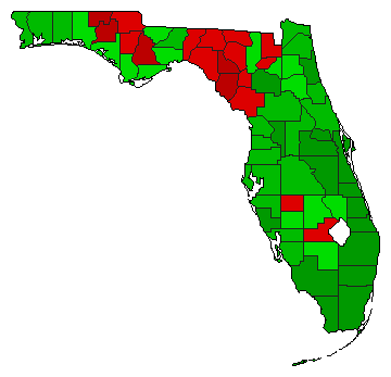 2018 Florida County Map of General Election Results for Initiative
