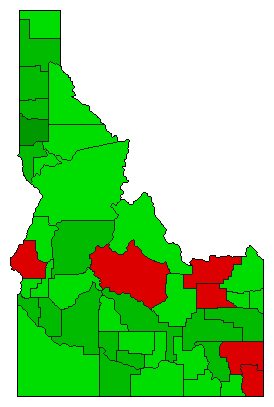 1994 Idaho County Map of General Election Results for Referendum