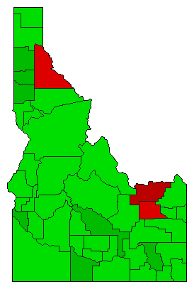 1994 Idaho County Map of General Election Results for Referendum