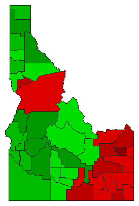 2002 Idaho County Map of General Election Results for Initiative