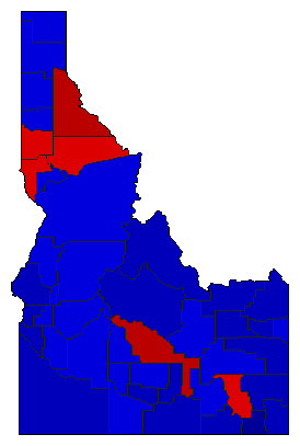 1994 Idaho County Map of General Election Results for Attorney General