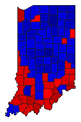 1978 Indiana County Map of General Election Results for State Auditor