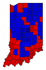1986 Indiana County Map of General Election Results for State Auditor