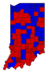 1924 Indiana County Map of General Election Results for State Treasurer