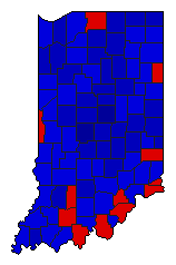 1972 Indiana County Map of General Election Results for Attorney General