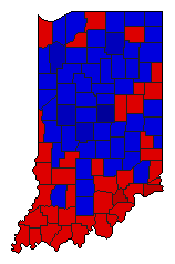 1976 Indiana County Map of General Election Results for Attorney General