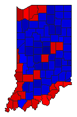 2000 Indiana County Map of General Election Results for Attorney General