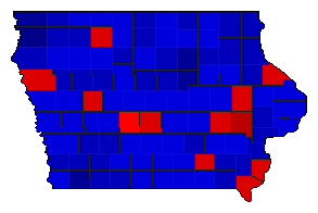 1982 Iowa County Map of General Election Results for State Auditor