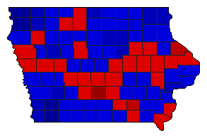 1986 Iowa County Map of General Election Results for State Auditor