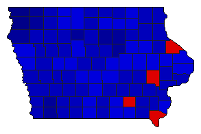 1994 Iowa County Map of General Election Results for State Auditor