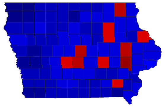 2022 Auditor of State General Election - Iowa Election County Map