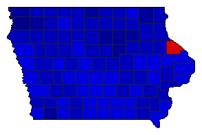 1978 Iowa County Map of General Election Results for Agriculture Commissioner