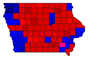 1994 Iowa County Map of General Election Results for Agriculture Commissioner
