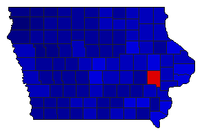 2014 Iowa County Map of General Election Results for Agriculture Commissioner