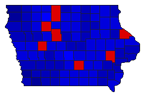 1946 Iowa County Map of General Election Results for Governor