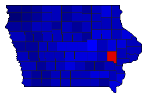 2014 Iowa County Map of General Election Results for Governor