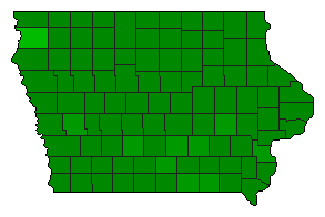 1998 Iowa County Map of General Election Results for Referendum