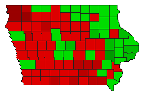 2012 Iowa County Map of General Election Results for Referendum