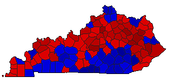 2011 Kentucky County Map of General Election Results for State Auditor