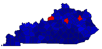 2023 Kentucky County Map of General Election Results for State Auditor