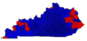 2007 Kentucky County Map of General Election Results for Agriculture Commissioner