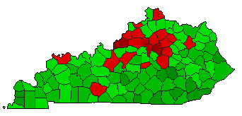 2022 Kentucky County Map of General Election Results for Referendum