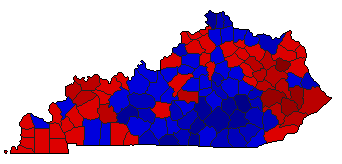 2003 Kentucky County Map of General Election Results for Secretary of State