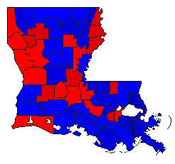 2007 Louisiana County Map of General Election Results for Insurance Commissioner